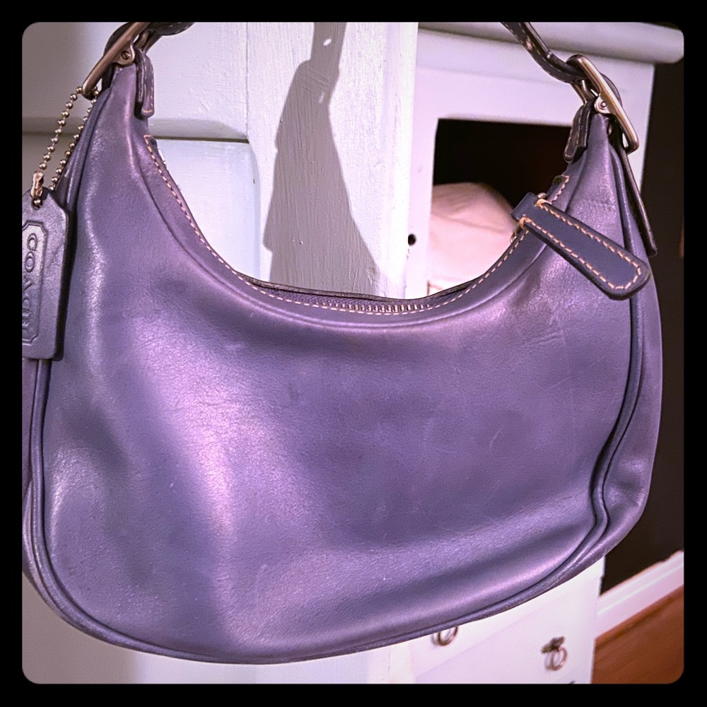 Blue Leather small tote